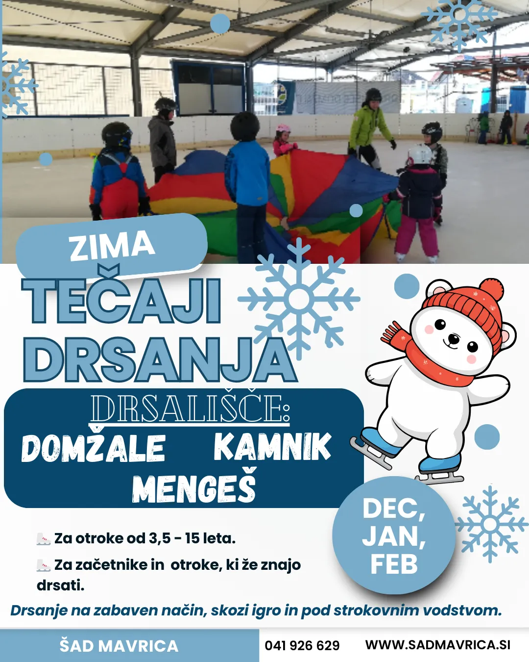 Slika za TEČAJ DRSANJA - Domžale, Kamnik, Mengeš