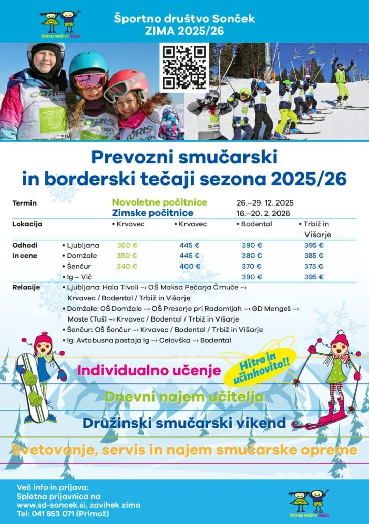 Slika za ZIMSKE POČITNICE ~ SMUČARSKI TEČAJ KRVAVEC