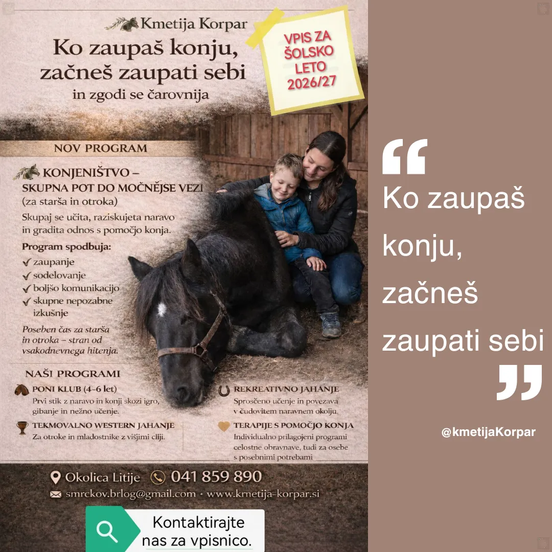 Slika za KONJENIŠKI PROGRAM NA KMETIJI KORPAR